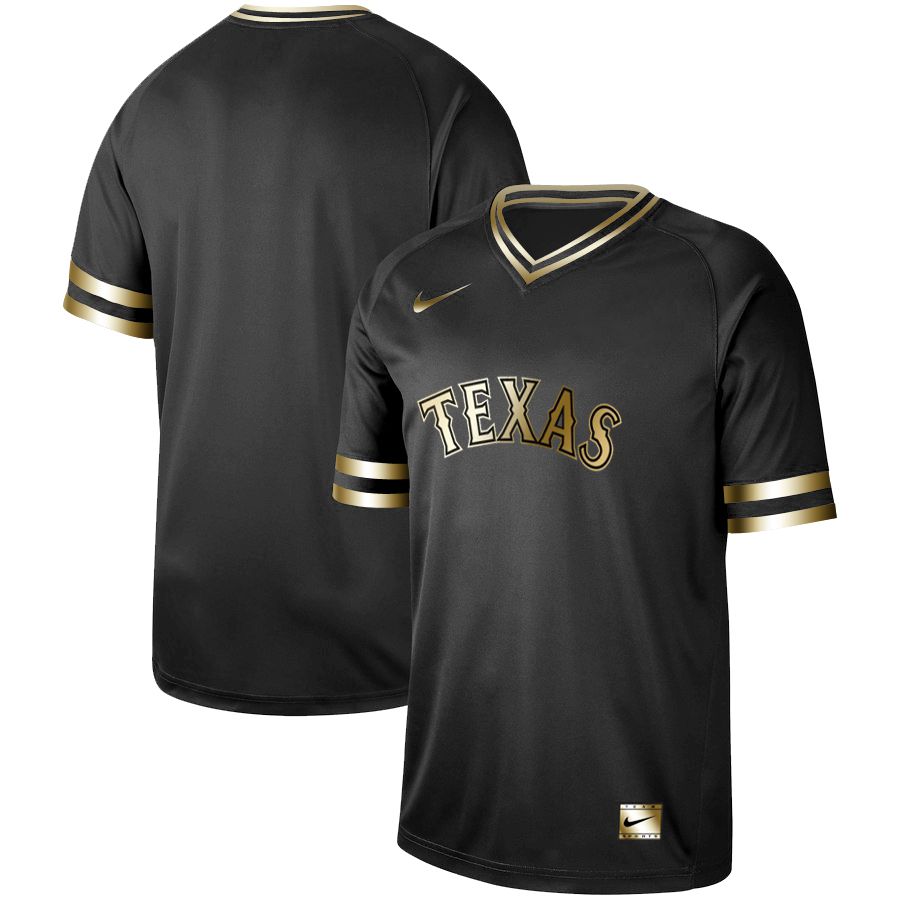 Men Texas Rangers Blank Nike Black Gold MLB Jerseys->kansas city royals->MLB Jersey